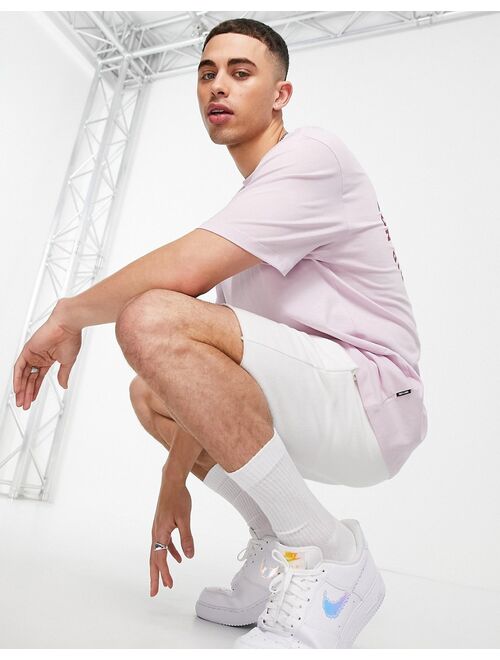 Only & Sons oversized t-shirt with back print in pink