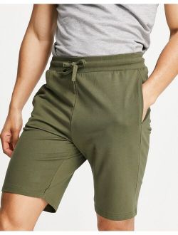 sweat shorts in khaki
