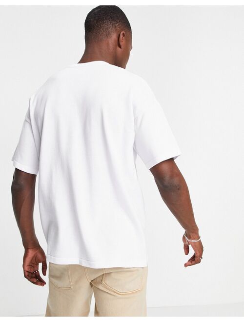 Only & Sons oversized knitted t-shirt in white