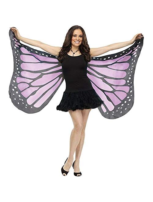Fun World Big Girl's 6/in Butterfly Adlt Wings Childrens Costume, Multi, Standard