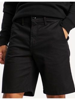 Authentic relaxed chino shorts in black