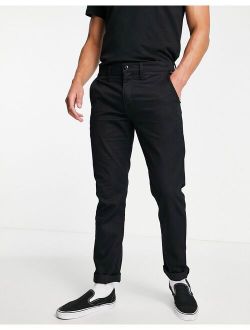 Authentic slim chinos in black