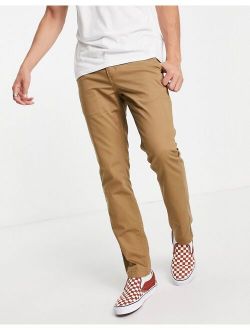 Authentic slim chinos in tan