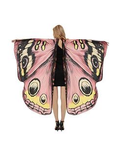 Fangzhuo Butterfly Wings Women Costumes Butterfly Shawl Cape Halloween Party Accessory