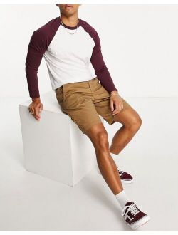 Authentic relaxed chino shorts in tan
