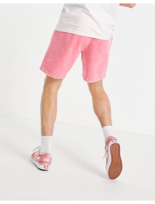 Vans Overlook fleece shorts in pink