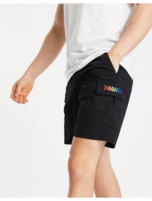 Vans Pride cargo shorts in black