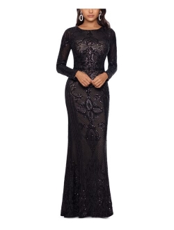 Embellished Embroidered Gown