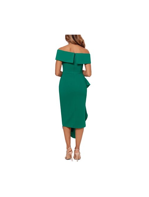 Buy Betsy & Adam Off-The-Shoulder Ruffle Dress online | Topofstyle