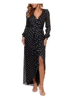 Printed Pleated Gown