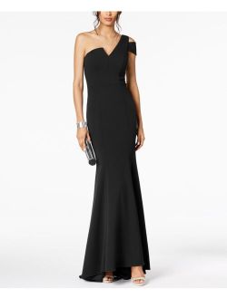 One-Shoulder A-Line Gown