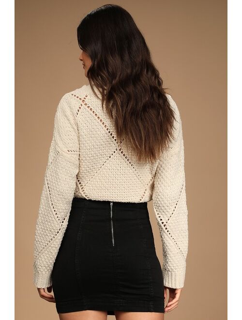 Free People Modern Femme Washed Black Denim Mini Skirt