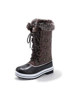 Women's Warm Winter Snow Boots Waterproof Anti-Slip Mid-Calf Faux Fur Outdoor Shoes