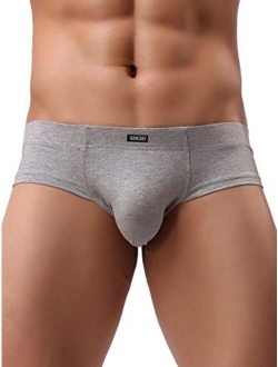 Men's Seamless Front Pouch Briefs Sexy Low Rise Men Cotton Underwear