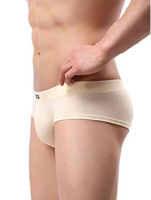 IKINGSKY Men's Seamless Front Pouch Briefs Sexy Low Rise Men Cotton Underwear