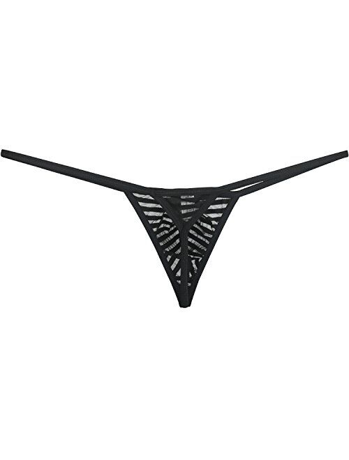 iKingsky Men's Sexy Pouch G String Low Rise Y-back Thong Underwear