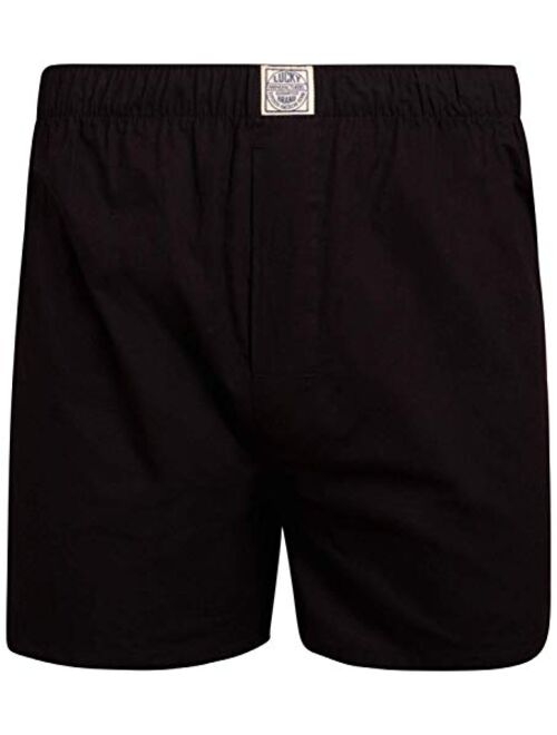 Lucky Brand Men’s Woven Cotton Elastic Waist Boxer with Functional Fly (3 Pack)