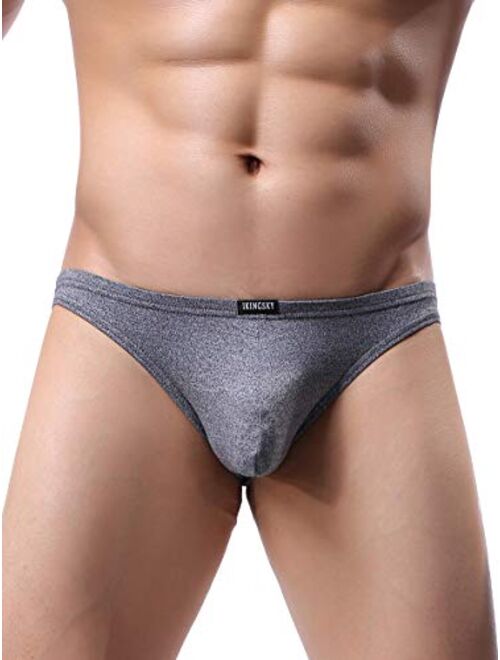iKingsky Men's Pouch Bikini Underwear Sexy Low Rise Bulge Mens Briefs