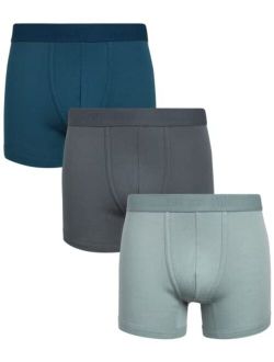Men's Super Soft Boxer Briefs (3 Pack), Size Small, Grey/Lead/Blue