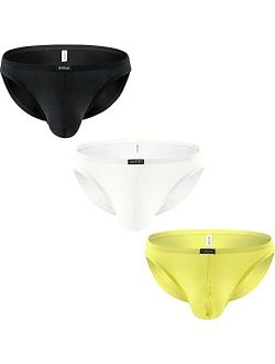 Men's Modal Bulge Briefs Sexy Low Rise Pouch Bikini Underwear