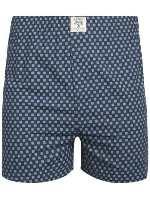 Lucky Brand Men's Woven Cotton Classic Boxer Underwear with Functional Fly, 3-Pack