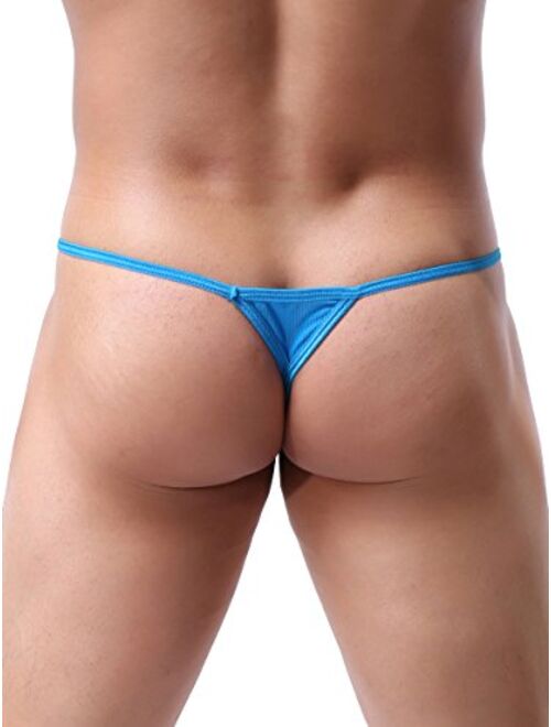 IKINGSKY Men's Pouch G-String Underwear Sexy Low Rise Thong Panties