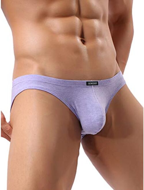 IKINGSKY Men's Cotton Pouch Bikini Underwear Sexy Low Rise Briefs