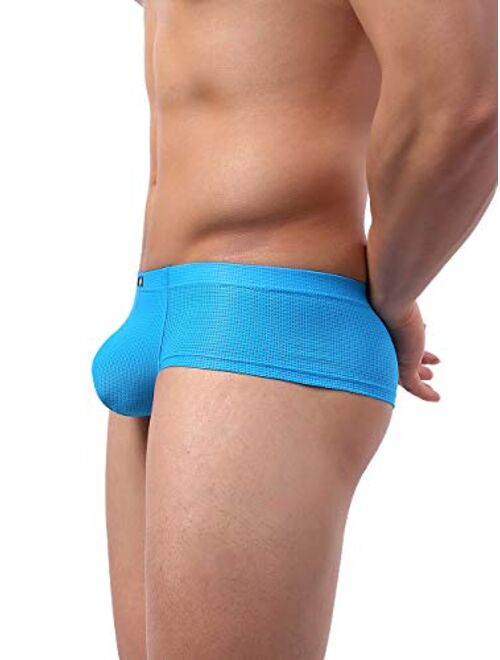 iKingsky Men's Cheeky Thong Underwear Mini Cheek Boxer Briefs Sexy Brazilian Back Mens Underpanties