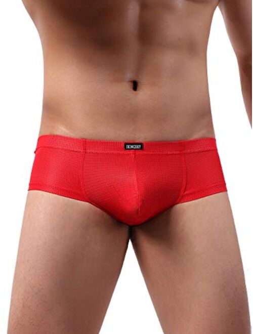 iKingsky Men's Cheeky Thong Underwear Mini Cheek Boxer Briefs Sexy Brazilian Back Mens Underpanties