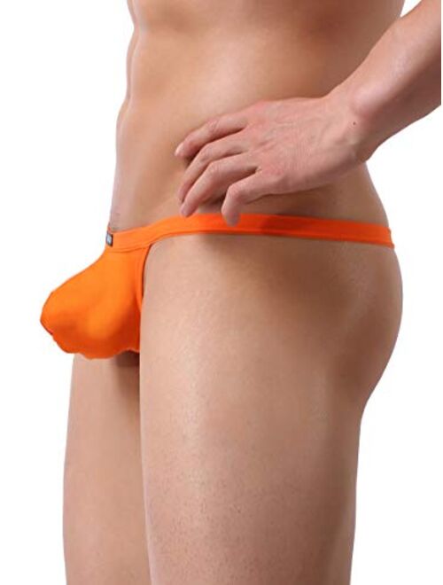IKINGSKY Men's Modal Pouch G String Sexy Low Rise Thong Underwear