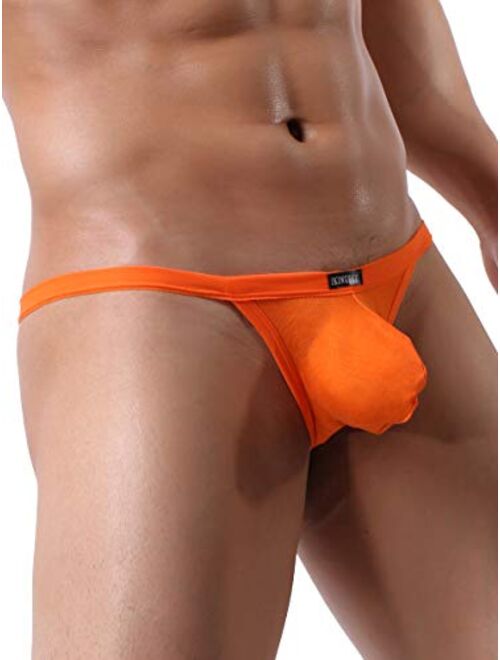 IKINGSKY Men's Modal Pouch G String Sexy Low Rise Thong Underwear