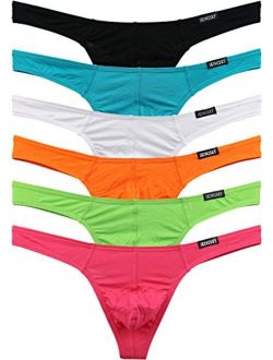 Men's Everyday Basic Modal Thong Underwear Sexy No Show T-back Under Panties