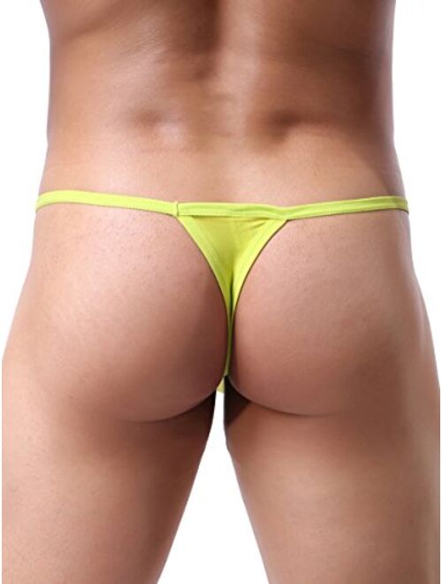 IKINGSKY Men's Pouch Thong Underwear Sexy Low Rise Bulge Men Underwear