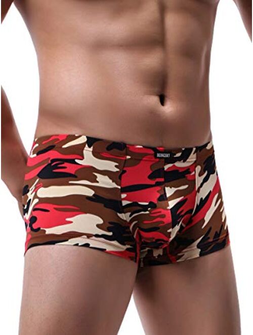iKingsky iKingksy Men's Camouflage Boxer Briefs Stretch Pouch Underwear Low Rise Mens Under Panties
