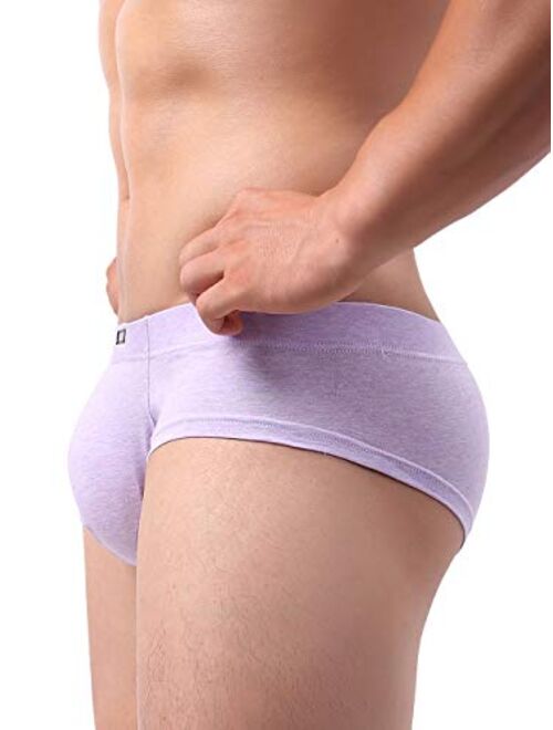 IKINGSKY Men's Cotton Big Pouch Briefs Sexy Bulge Bikini Underwear Sexy Stretch Mens Cheeky Under Panties