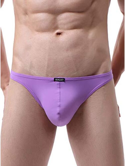 IKINGSKY Men's Sexy Brazilian Underwear Soft Pouch Bikini Under Panties Half Back Coverage Mens Underwear