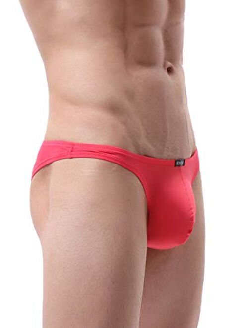 IKINGSKY Men's Sexy Brazilian Underwear Soft Pouch Bikini Under Panties Half Back Coverage Mens Underwear