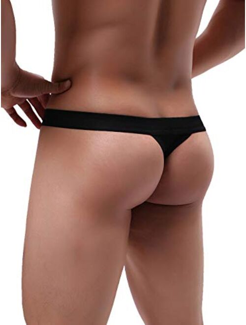 IKINGSKY Big Pouch G-String Underwear Modal Y-Back Under Panties Sexy Low Rise Mens Thong