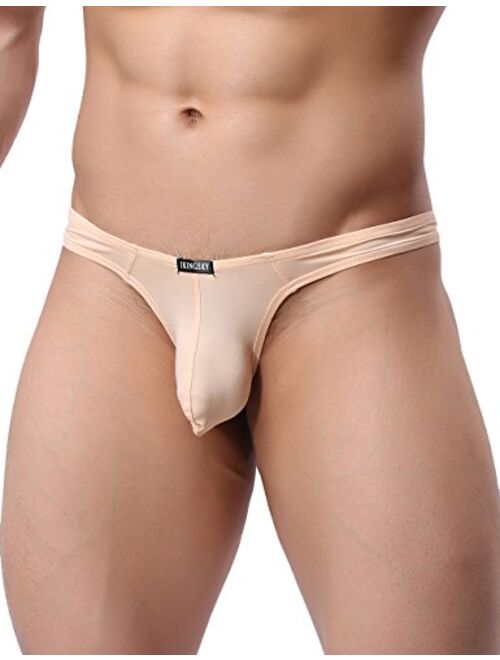 IKINGSKY Men's Pouch Thong Underwear Sexy T-Back Mens Under Panties