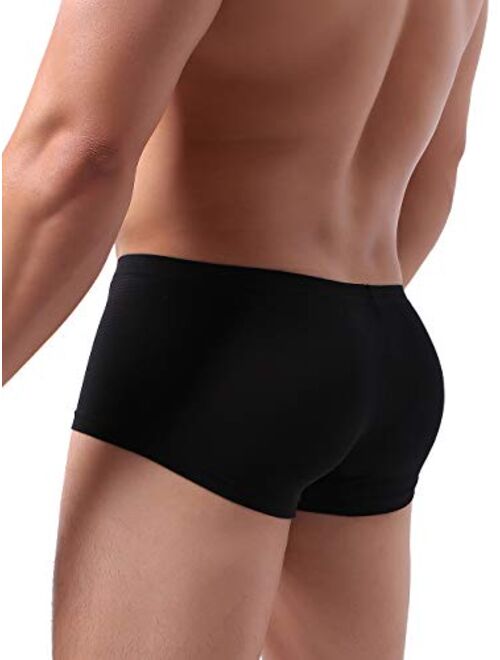 iKingsky Men's Stretch Bulge Boxer Briefs Sexy Low Rise Pouch Shorts Soft Underpanties for Men