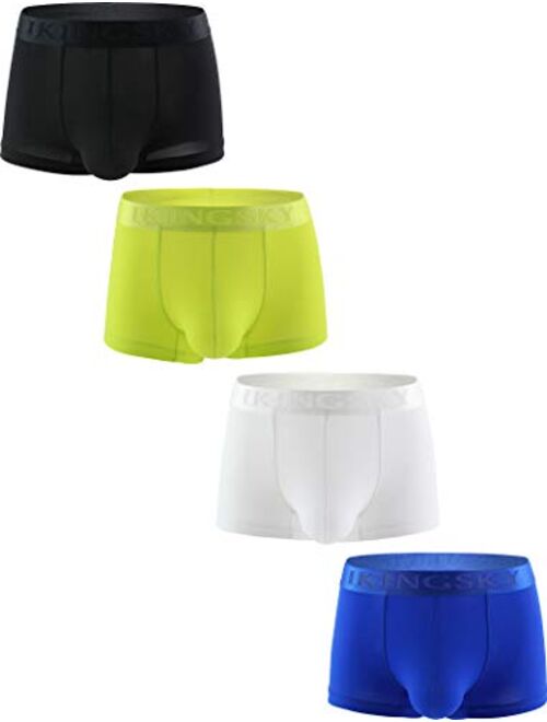 Buy IKINGSKY Men's Spotry Boxer Shorts Sexy U-Hance Pouch Underwear Low ...