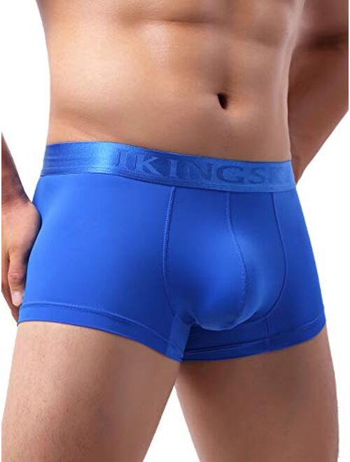 IKINGSKY Men's Spotry Boxer Shorts Sexy U-Hance Pouch Underwear Low Rise Pouch Under Panties