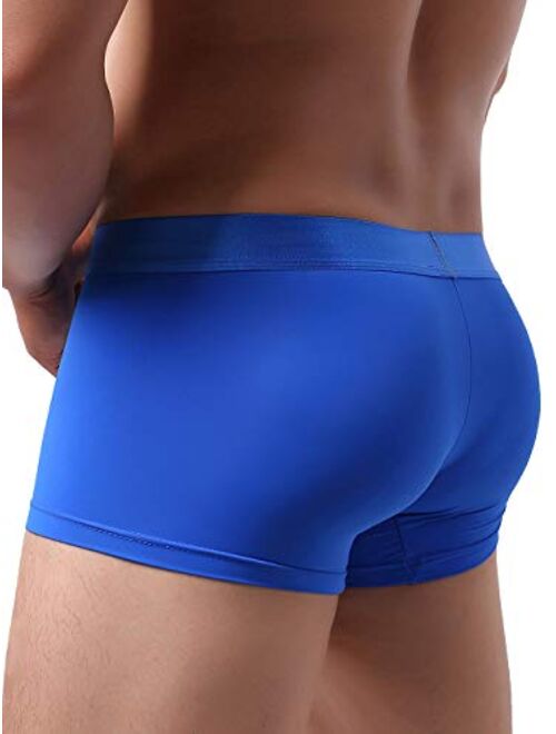 IKINGSKY Men's Spotry Boxer Shorts Sexy U-Hance Pouch Underwear Low Rise Pouch Under Panties