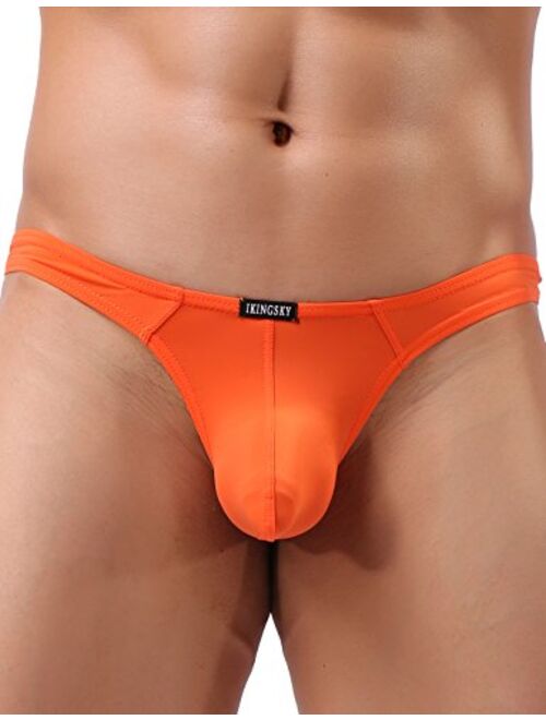 iKingsky Men's Low Rise Pouch Thong Sexy T-back Underwear