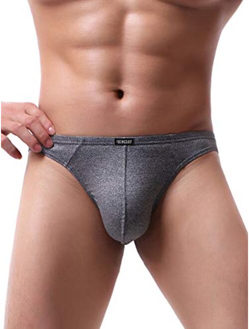 IKINGSKY Men's Thong Underwear Soft Stretch T-Back Mens Underwear