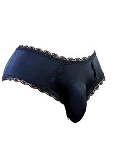 Men's lace Underwear Bikini Briefs Panties stitched comfy pouch