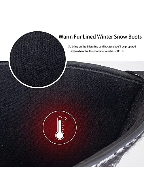 SILENTCARE Men's Winter Cold-Weather Snow boots Warm Waterproof insulated with Removable Liner and Snow Collar