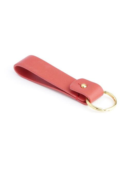 ROYCE New York Leather Loop Key Fob with Gold Hardware