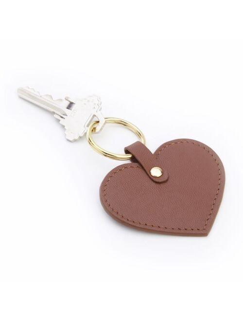 ROYCE New York Heart Shaped Leather Key Fob