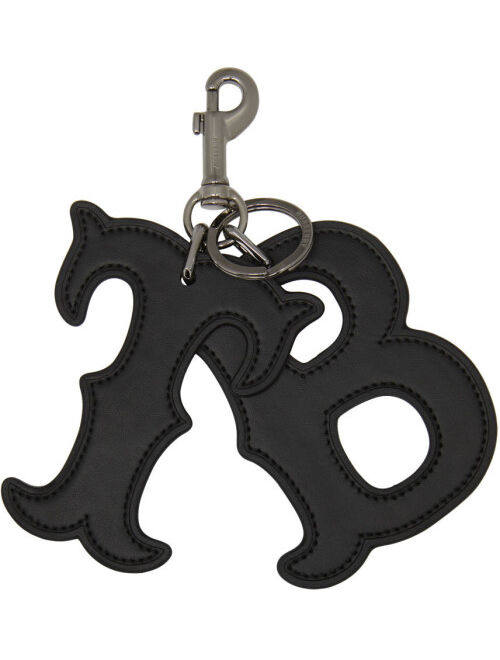 Burberry Black Two-Piece Leather Keychain